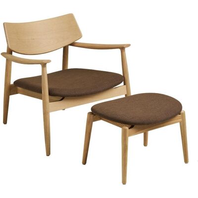 House Nordic Gina Sessel mit Fußhocker Eiche. House Nordic Gina Sessel mit Fußhocker Eiche.
