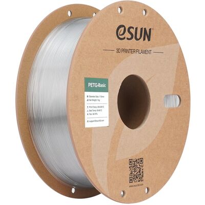 eSUN PETG-Basic Clear 3D-Filament 1,75 mm, Hochgeschwindigkeitsdruck, kostengünstiges Einstiegs-3D-Druckmaterial 1 kg (2,2 lbs) Karton-Spule eSUN PETG-Basic Clear 3D-Filament 1,75 mm, Hochgeschwindigkeitsdruck, kostengünstiges Einstiegs-3D-Druckmaterial 1 kg (2,2 lbs) Karton-Spule