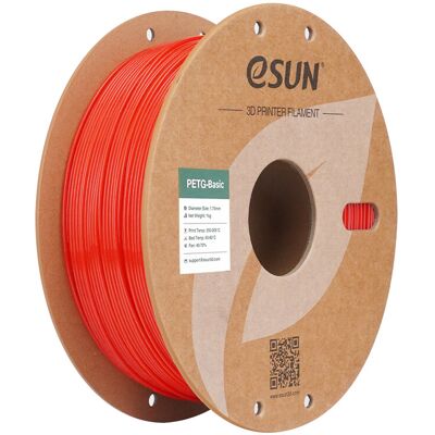 eSUN PETG-Basic Rot 3D-Filament 1,75 mm, Hochgeschwindigkeitsdruck, Kosteneffizientes Einstiegs-3D-Druckmaterial 1 kg (2,2 lbs) Karton-Spule eSUN PETG-Basic Rot 3D-Filament 1,75 mm, Hochgeschwindigkeitsdruck, Kosteneffizientes Einstiegs-3D-Druckmaterial 1 kg (2,2 lbs) Karton-Spule