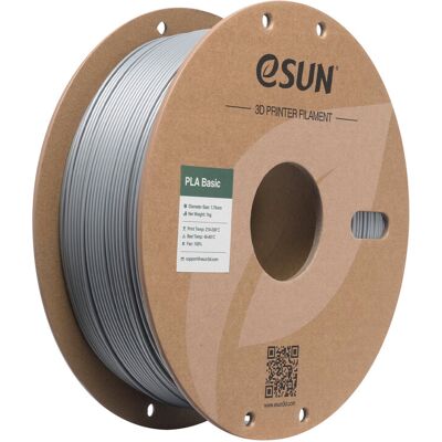 eSUN PLA-Basic 3D-Druck-Filament 1,75 mm - Silber 1 kg, Hochgeschwindigkeits- & kostengünstiges verbessertes PLA 3D-Filament für die meisten Drucker, schnelle Lieferung eSUN PLA-Basic 3D-Druck-Filament 1,75 mm - Silber 1 kg, Hochgeschwindigkeits- & kostengünstiges verbessertes PLA 3D-Filament für die meisten Drucker, schnelle Lieferung