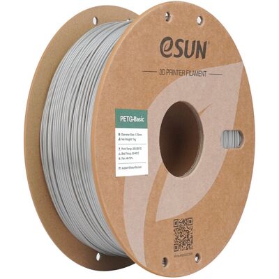 eSUN PETG-Basic Silber 3D-Filament 1,75 mm, Hochgeschwindigkeitsdruck, Kosteneffizientes Einstiegs-3D-Druckmaterial 1 kg (2,2 lbs) Karton-Spule eSUN PETG-Basic Silber 3D-Filament 1,75 mm, Hochgeschwindigkeitsdruck, Kosteneffizientes Einstiegs-3D-Druckmaterial 1 kg (2,2 lbs) Karton-Spule