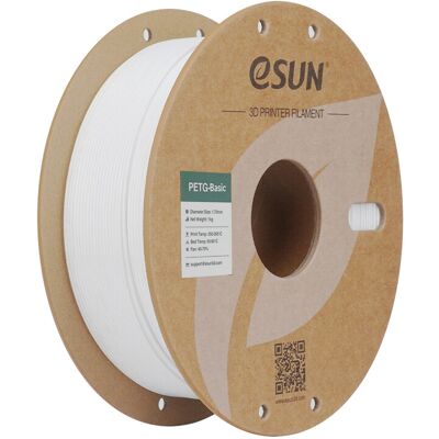 eSUN PETG-Basic Weiß 3D-Filament 1,75 mm, Hochgeschwindigkeitsdruck, Kosteneffektives Einstiegs-3D-Druckmaterial 1 kg (2,2 lbs) Karton-Spule eSUN PETG-Basic Weiß 3D-Filament 1,75 mm, Hochgeschwindigkeitsdruck, Kosteneffektives Einstiegs-3D-Druckmaterial 1 kg (2,2 lbs) Karton-Spule