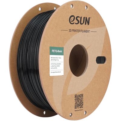 eSUN PETG-Basic Schwarz 3D-Filament 1,75 mm, Hochgeschwindigkeitsdruck, Kosteneffizientes Einstiegs-3D-Druckmaterial 1 kg (2,2 lbs) Karton-Spule eSUN PETG-Basic Schwarz 3D-Filament 1,75 mm, Hochgeschwindigkeitsdruck, Kosteneffizientes Einstiegs-3D-Druckmaterial 1 kg (2,2 lbs) Karton-Spule