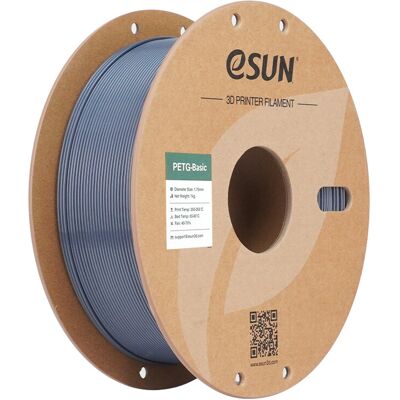 eSUN PETG-Basic Grau 3D-Filament 1,75 mm, Hochgeschwindigkeitsdruck, Kosteneffizientes Einstiegs-3D-Druckmaterial 1 kg (2,2 lbs) Karton-Spule eSUN PETG-Basic Grau 3D-Filament 1,75 mm, Hochgeschwindigkeitsdruck, Kosteneffizientes Einstiegs-3D-Druckmaterial 1 kg (2,2 lbs) Karton-Spule