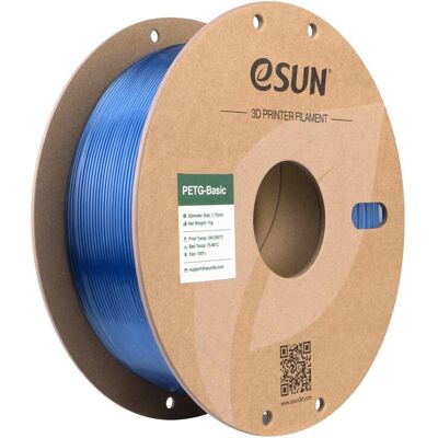eSUN PETG-Basic Transluzentes Hellblaues 3D-Filament 1,75 mm, Hochgeschwindigkeitsdruck, Kosteneffektives Einstiegs-3D-Druckmaterial 1 kg (2,2 lbs) Karton-Spule eSUN PETG-Basic Transluzentes Hellblaues 3D-Filament 1,75 mm, Hochgeschwindigkeitsdruck, Kosteneffektives Einstiegs-3D-Druckmaterial 1 kg (2,2 lbs) Karton-Spule