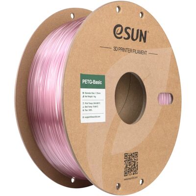 eSUN PETG-Basic Transluzentes Hellrosa 3D-Filament 1,75 mm, Hochgeschwindigkeitsdruck, Kosteneffektives Einstiegs-3D-Druckmaterial 1 kg (2,2 lbs) Karton-Spule eSUN PETG-Basic Transluzentes Hellrosa 3D-Filament 1,75 mm, Hochgeschwindigkeitsdruck, Kosteneffektives Einstiegs-3D-Druckmaterial 1 kg (2,2 lbs) Karton-Spule