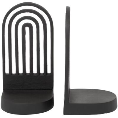 Fifty Five South Premier Housewares Rubi 2er-Set gebogene Bücherstützen schwarze Oberfläche Fifty Five South Premier Housewares Rubi 2er-Set gebogene Bücherstützen schwarze Oberfläche