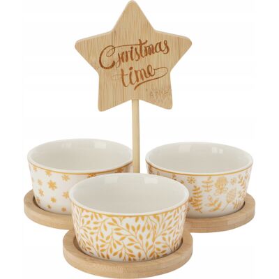Excellent Houseware Weihnachts-Servierset aus Bambus Excellent Houseware Weihnachts-Servierset aus Bambus