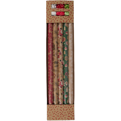 11-teiliges Weihnachts-Geschenkverpackungsset (Geschenkpapier und Schleifen) 11-teiliges Weihnachts-Geschenkverpackungsset (Geschenkpapier und Schleifen)