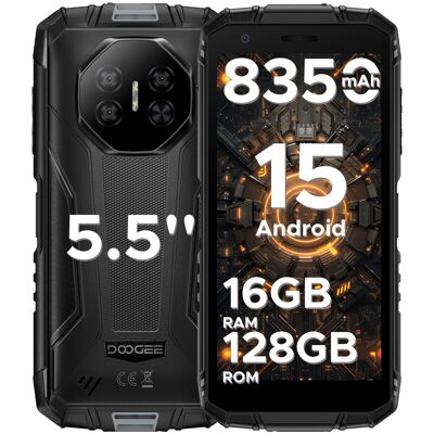 DOOGEE Fire 3 Pro Android-15-KI-Outdoor-Smartphone, 16 GB + 128 GB/2 TB Octa-Core-Outdoor-Handy, 8350 mAh/18 W, 5,5 Zoll HD+-IPS, 4G-Dual-SIM-Mobiltelefon, 16 MP/Widevine L1/3,5 mm Klinkenbuchse/Gesichtserkennung/OTG/NFC, DOOGEE Fire 3 Pro Android-15-KI-Outdoor-Smartphone, 16 GB + 128 GB/2 TB Octa-Core-Outdoor-Handy, 8350 mAh/18 W, 5,5 Zoll HD+-IPS, 4G-Dual-SIM-Mobiltelefon, 16 MP/Widevine L1/3,5 mm Klinkenbuchse/Gesichtserkennung/OTG/NFC,