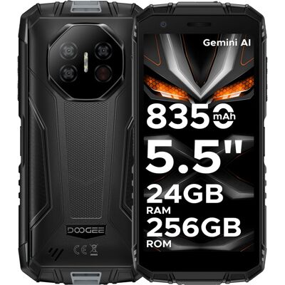 DOOGEE Fire 3 Ultra robustes Smartphone, 8350 mAh, Android 15 mit Gemini AI, 5,5 Zoll HD+, Octa-Core, 24 GB RAM + 256 GB Speicher, wasserdicht, 20 MP Nachtsichtkamera, Fingerabdruck-Entsperrung, NFC, IP68/IP69K DOOGEE Fire 3 Ultra robustes Smartphone, 8350 mAh, Android 15 mit Gemini AI, 5,5 Zoll HD+, Octa-Core, 24 GB RAM + 256 GB Speicher, wasserdicht, 20 MP Nachtsichtkamera, Fingerabdruck-Entsperrung, NFC, IP68/IP69K