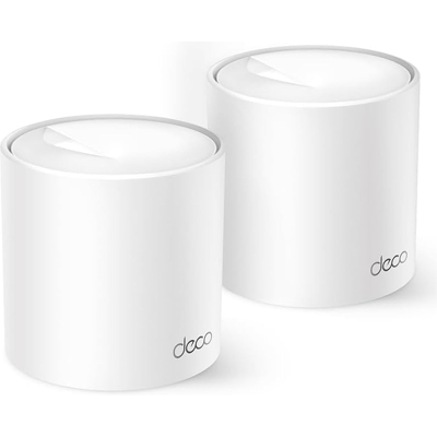TP-LINK Deco X1500 Mesh-WLAN 6-System AX1500, 2er-Pack, Dual-Band, Gigabit-Ports, ganztägige Abdeckung für das ganze Haus, App-Steuerung, Weiß TP-LINK Deco X1500 Mesh-WLAN 6-System AX1500, 2er-Pack, Dual-Band, Gigabit-Ports, ganztägige Abdeckung für das ganze Haus, App-Steuerung, Weiß