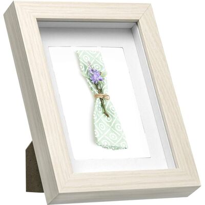 EUGAD Set aus 5 Bilderrahmen Fotogalerie, tiefer Rahmen für Objekte bis 1,5 cm, Holzrahmen mit Papierpassepartout, mit Glasscheibe, 3D-Objektrahmen, Eiche, 13x18cm EUGAD Set aus 5 Bilderrahmen Fotogalerie, tiefer Rahmen für Objekte bis 1,5 cm, Holzrahmen mit Papierpassepartout, mit Glasscheibe, 3D-Objektrahmen, Eiche, 13x18cm