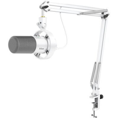 FIFINE K688 Dynamisches Mikrofon mit Mikrofonarm, Studio-Sprechmikrofon mit XLR, Podcast-USB-Mikrofon-Kit für PC mit Stummschalttaste, Lautstärkeregler und Kopfhöreranschluss, für Streaming und Aufnahme - K688CT Weiß FIFINE K688 Dynamisches Mikrofon mit Mikrofonarm, Studio-Sprechmikrofon mit XLR, Podcast-USB-Mikrofon-Kit für PC mit Stummschalttaste, Lautstärkeregler und Kopfhöreranschluss, für Streaming und Aufnahme - K688CT Weiß