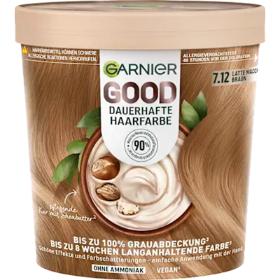 GARNIER GOOD Haarfarbe 7.12 Latte Macchiato Braun GARNIER GOOD Haarfarbe 7.12 Latte Macchiato Braun
