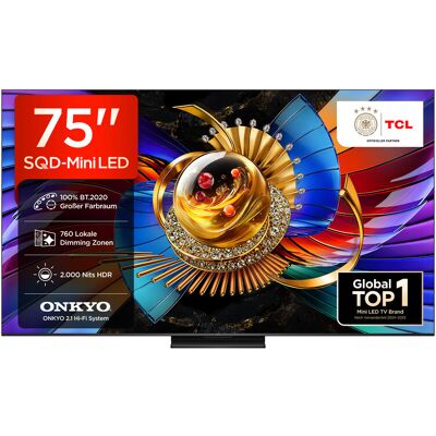 TCL 75Q7D PRO 75 Zoll 4K SQD Mini LED TV, 100 % BT.2020, 760 lokale Dimming-Zonen, 2.000 Nits HDR, Anti-Reflexion, 144 Hz, Dolby Vision IQ & Dolby Atmos, Google TV TCL 75Q7D PRO 75 Zoll 4K SQD Mini LED TV, 100 % BT.2020, 760 lokale Dimming-Zonen, 2.000 Nits HDR, Anti-Reflexion, 144 Hz, Dolby Vision IQ & Dolby Atmos, Google TV