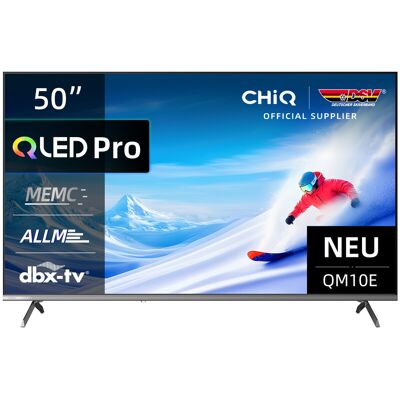 CHiQ U50QM10E 50-Zoll 4K Ultra HD QLED Smart-TV mit smartem Google TV, HDR10, VRR, ALLM, Dolby Audio und rahmenlosem Design CHiQ U50QM10E 50-Zoll 4K Ultra HD QLED Smart-TV mit smartem Google TV, HDR10, VRR, ALLM, Dolby Audio und rahmenlosem Design
