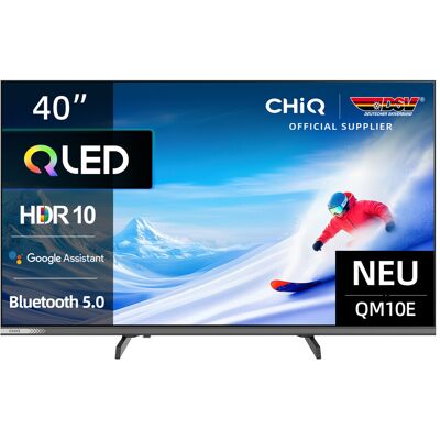 CHiQ L40QM10E 40-Zoll QLED Pro Smart Google TV Randloses Metalldesign, 90% DCI-P3, HDR10, Dolby Audio FHD, Sprachsteuerung CHiQ L40QM10E 40-Zoll QLED Pro Smart Google TV Randloses Metalldesign, 90% DCI-P3, HDR10, Dolby Audio FHD, Sprachsteuerung