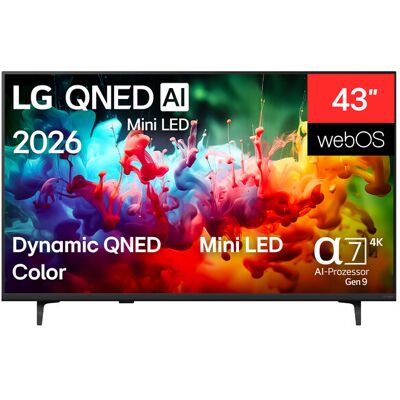 LG 43QNED72B6B 43 Zoll 4K Smart TV – Mini LED mit satte Farben und tiefer Kontrast, Filmmaker Mode, HDR, AI Prozessor und immersives Home Entertainment LG 43QNED72B6B 43 Zoll 4K Smart TV – Mini LED mit satte Farben und tiefer Kontrast, Filmmaker Mode, HDR, AI Prozessor und immersives Home Entertainment