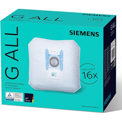 Siemens VZ16GALL Power Pro Tect Staubsaugerbeutel – 16er-Pack mit Verschlussclip, passend für alle Serien außer VS08, VS01 Siemens VZ16GALL Power Pro Tect Staubsaugerbeutel – 16er-Pack mit Verschlussclip, passend für alle Serien außer VS08, VS01