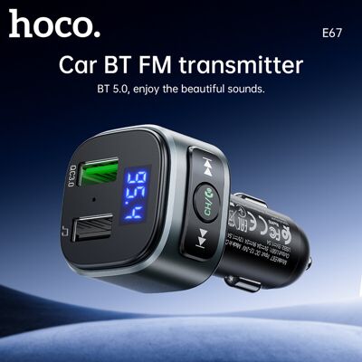 hoco. HOCO E67 Fighter QC3.0 Auto BT FM Transmitter hoco. HOCO E67 Fighter QC3.0 Auto BT FM Transmitter