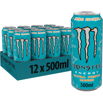 Monster Energy Ultra Fiesta - 12er Pack - Fiesta-Geschmack - Zuckerfrei - Energy-Drink Monster Energy Ultra Fiesta - 12er Pack - Fiesta-Geschmack - Zuckerfrei - Energy-Drink