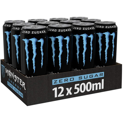 Monster - Energy Zero Sugar - 12er Pack - Zero Sugar - Energy drink Monster - Energy Zero Sugar - 12er Pack - Zero Sugar - Energy drink