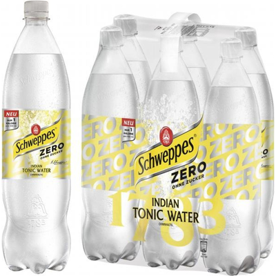 Schweppes Tonic Water ohne Zucker 6 x 1,25 L Schweppes Tonic Water ohne Zucker 6 x 1,25 L