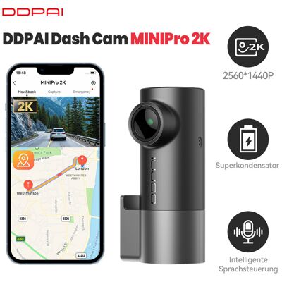 DDPAI MINI Pro Dashcam-DVR, 1440 Teile-Auflösung, WLAN, 121° Sichtfeld, Nachtsicht, intelligente Sprachsteuerung, unterstützt 24‑Stunden‑Parküberwachung DDPAI MINI Pro Dashcam-DVR, 1440 Teile-Auflösung, WLAN, 121° Sichtfeld, Nachtsicht, intelligente Sprachsteuerung, unterstützt 24‑Stunden‑Parküberwachung