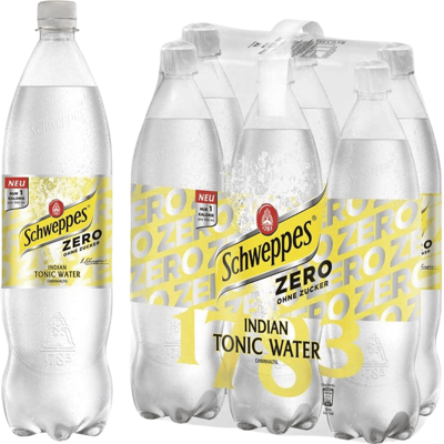 Schweppes Tonic Water ohne Zucker 6 x 1,25 L Schweppes Tonic Water ohne Zucker 6 x 1,25 L