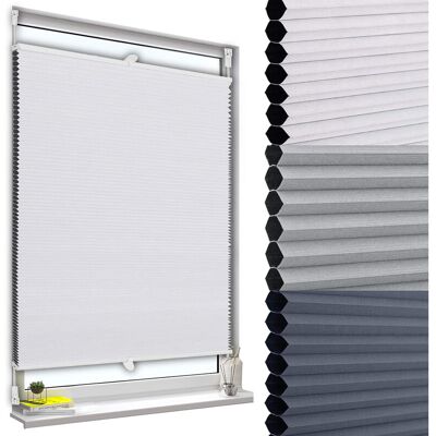 WOLTU Waben-Plissee ohne Bohren Verdunkelung Thermo Doppelplissee Klemmfix Zweifarbig 50x130cm Weiß-Weiß, Plissee Rollo Sonnen-, Sicht- & Schallschutz, Plissee für Fenster & Tür WOLTU Waben-Plissee ohne Bohren Verdunkelung Thermo Doppelplissee Klemmfix Zweifarbig 50x130cm Weiß-Weiß, Plissee Rollo Sonnen-, Sicht- & Schallschutz, Plissee für Fenster & Tür