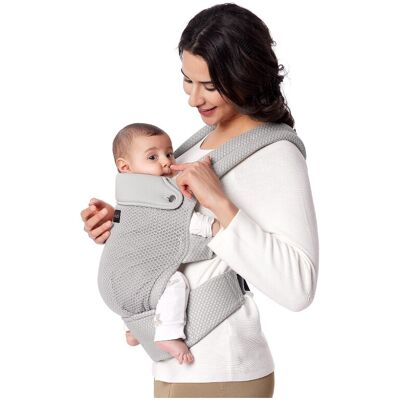 Momcozy Atmungsaktive Babytrage aus Netzgewebe, ergonomisch, leicht und transportabel, für Babys mit 7-44 lbs (3-20 kg), verbesserte Lendenstütze, ganztägiger Komfort, freihändig, atmungsaktives Netzgewebe Grau Momcozy Atmungsaktive Babytrage aus Netzgewebe, ergonomisch, leicht und transportabel, für Babys mit 7-44 lbs (3-20 kg), verbesserte Lendenstütze, ganztägiger Komfort, freihändig, atmungsaktives Netzgewebe Grau