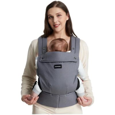 Momcozy Babytrage – ergonomisch, bequem und leicht, für 3–20 kg, einfach anzulegen, freie Hände, verbesserte Lendenstütze, körpernahes Design, für Babys und Kleinkinder, Grau Momcozy Babytrage – ergonomisch, bequem und leicht, für 3–20 kg, einfach anzulegen, freie Hände, verbesserte Lendenstütze, körpernahes Design, für Babys und Kleinkinder, Grau