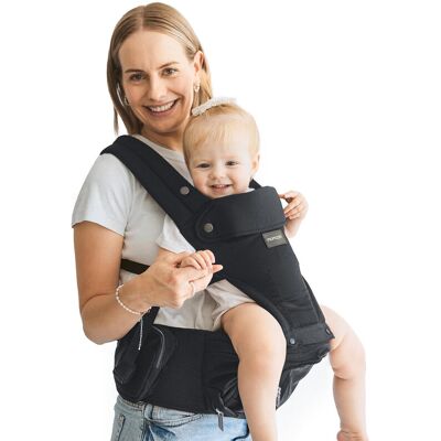 Momcozy 2-in-1 AIR Babytrage & Hüftstütze (Stoff mit Baumwollstruktur) HC002 - Schwarz Momcozy 2-in-1 AIR Babytrage & Hüftstütze (Stoff mit Baumwollstruktur) HC002 - Schwarz