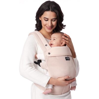 Momcozy Mesh-Babytrage – Ergonomische, leichte Trage für Säuglinge von 3,2–20 kg mit Lendenstütze und ganztägigem Komfort, freihändiges Design, in Pink Momcozy Mesh-Babytrage – Ergonomische, leichte Trage für Säuglinge von 3,2–20 kg mit Lendenstütze und ganztägigem Komfort, freihändiges Design, in Pink