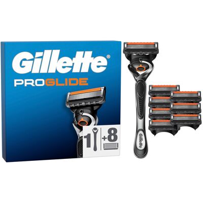 Gillette Fusion5 Proglide 1 Rasierer 8 Ersatzklingen mit neuem Everglide Gleitstreifen für noch sanfteres Gleiten Gillette Fusion5 Proglide 1 Rasierer 8 Ersatzklingen mit neuem Everglide Gleitstreifen für noch sanfteres Gleiten