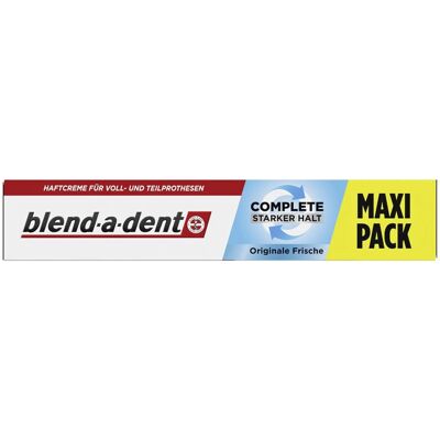 BLEND-A-DENT® COMPLETE Haftcreme Originale Frische für Zahnersatz – Starker Ganz-tägiger Halt & Komfort – 70g Tube BLEND-A-DENT® COMPLETE Haftcreme Originale Frische für Zahnersatz – Starker Ganz-tägiger Halt & Komfort – 70g Tube