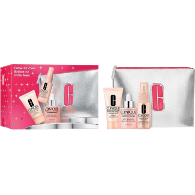 Clinique Moisture Surge Glow All Over Geschenkset — Active Glow Serum 30 ml + Thirsty Skin Relief Gesichtsspray 30 ml + Overnight Maske 30 ml (inkl. Reise-Kulturbeutel) Clinique Moisture Surge Glow All Over Geschenkset — Active Glow Serum 30 ml + Thirsty Skin Relief Gesichtsspray 30 ml + Overnight Maske 30 ml (inkl. Reise-Kulturbeutel)