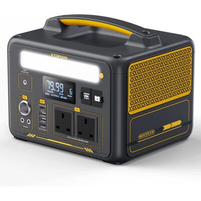 VTOMAN Jump 600X Tragbare Powerstation 600 W – 299Wh Solar-Generator mit LiFePO4-Batterie, 600W Reiner Sinuswelle (Spitzenleistung 1200 W) AC-Steckdose, PD 60 W USB-C, 3X geregelter 12 V/10 A DC-Anschluss für Camping VTOMAN Jump 600X Tragbare Powerstation 600 W – 299Wh Solar-Generator mit LiFePO4-Batterie, 600W Reiner Sinuswelle (Spitzenleistung 1200 W) AC-Steckdose, PD 60 W USB-C, 3X geregelter 12 V/10 A DC-Anschluss für Camping