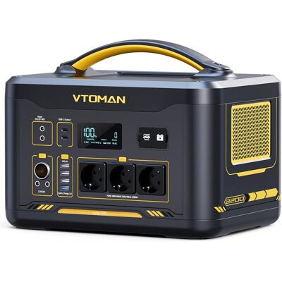 【Limited‑time offer, down to €439】VTOMAN Jump 2200 Tragbare Powerstation 2200W(Spitzenleistung 4400W) - 1548Wh LiFePO4 Solar-Generator 2200W Dauerleistung Batterie-Generator, Doppelte PD 100W Type-C, Kapazität erweiterbar bis 3096Wh 【Limited‑time offer, down to €439】VTOMAN Jump 2200 Tragbare Powerstation 2200W(Spitzenleistung 4400W) - 1548Wh LiFePO4 Solar-Generator 2200W Dauerleistung Batterie-Generator, Doppelte PD 100W Type-C, Kapazität erweiterbar bis 3096Wh