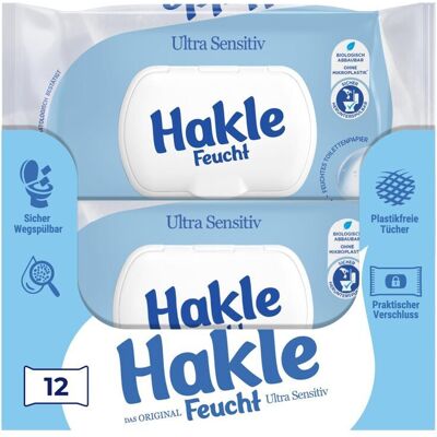Hakle Feucht Toilettenpapier Ultra Sensitiv 12 × 42 Blatt Hakle Feucht Toilettenpapier Ultra Sensitiv 12 × 42 Blatt