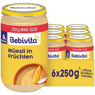 Bebivita Frucht & Getreide Müesli in Früchten, 250g 6er Pack (6x250g) Bebivita Frucht & Getreide Müesli in Früchten, 250g 6er Pack (6x250g)