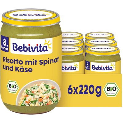 Bebivita Menü Risotto mit Käse und Spinat 6 x 220 g Bebivita Menü Risotto mit Käse und Spinat 6 x 220 g