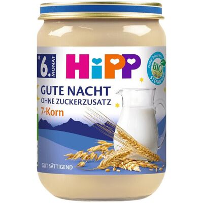 Hipp Bio Gute Nacht 7 Korn ab 6. Monat 6 x 190 g Hipp Bio Gute Nacht 7 Korn ab 6. Monat 6 x 190 g