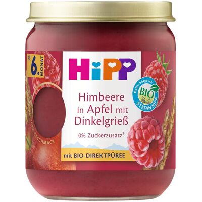 Hipp Bio Frucht und Getreide Himbeere in Apfel mit Dinkelgrieß, ab dem 6. Monat, 160 g 6er-Pack (6 x 160 g) Hipp Bio Frucht und Getreide Himbeere in Apfel mit Dinkelgrieß, ab dem 6. Monat, 160 g 6er-Pack (6 x 160 g)
