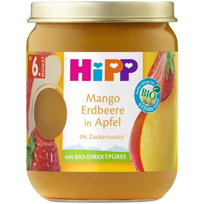 Hipp Bio Früchte Mango Erdbeere in Apfel, ab dem 6. Monat, 160 g 6er Pack (6 x 160 g) Hipp Bio Früchte Mango Erdbeere in Apfel, ab dem 6. Monat, 160 g 6er Pack (6 x 160 g)