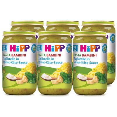 HiPP Pasta Bambini Tagliatelle in Spinat-Käse-Sauce (ab 1 Jahr) Multipack 6 x 250 g HiPP Pasta Bambini Tagliatelle in Spinat-Käse-Sauce (ab 1 Jahr) Multipack 6 x 250 g