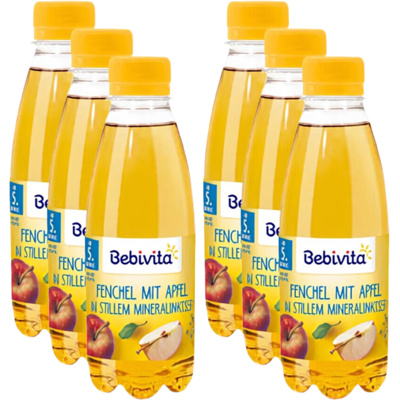 Bebivita Fenchel mit Apfel in stillem Mineralwasser (ab 5 Monaten) Multipack 6 x 500 ml Bebivita Fenchel mit Apfel in stillem Mineralwasser (ab 5 Monaten) Multipack 6 x 500 ml