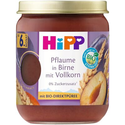 HiPP Bio Frucht und Getreide Pflaume in Birne mit Vollkorn, ab dem 6. Monat, 160g 6er Pack (6x160g) HiPP Bio Frucht und Getreide Pflaume in Birne mit Vollkorn, ab dem 6. Monat, 160g 6er Pack (6x160g)