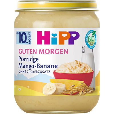 HiPP Frühstücksporridge Mango-Banane-Haferbrei ab 10. Monat 6 x 160 g HiPP Frühstücksporridge Mango-Banane-Haferbrei ab 10. Monat 6 x 160 g